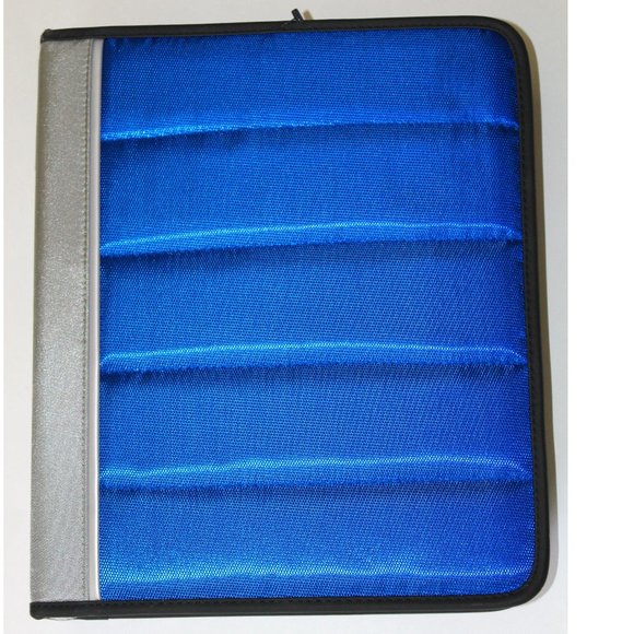 AMERICAN STUDIO TECH GEAR ZIPPER BINDER, 1.5" Rings, 13.5" x11.5" x 3" Blue - Picture 1 of 5
